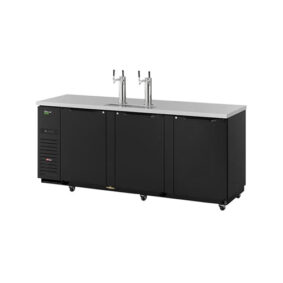 Turbo Air TBD-4SBD-N Black Beer Dispenser with Double Taps