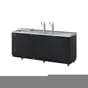 Turbo Air TCB-4SBD-N Black Beer Dispenser with Club Top and Double Taps