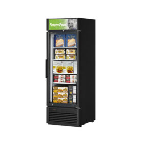 Turbo Air TGF-23SD-N-B Black Swing Door Freezer with LED Advertising Panel