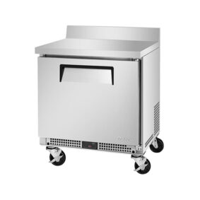 Turbo Air MWR-27S-N6 Shallow Depth Worktop Refrigerator with Solid Door