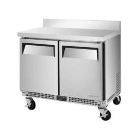 Turbo Air MWR-34S-N6 Shallow Depth Worktop Refrigerator with Solid Door
