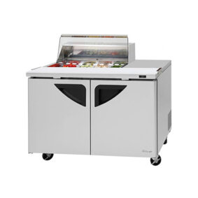 Turbo Air TST-48SD-08S-N-CL 2 Door Refrigerated Sandwich Prep Table