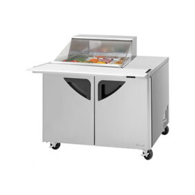 Turbo Air TST-48SD-12M-N-CL 2 Door Mega Top Refrigerated Sandwich Prep Table
