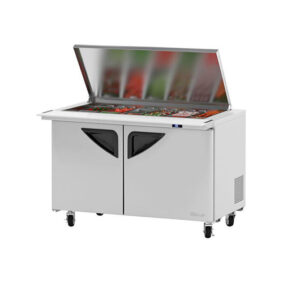 Turbo Air TST-48SD-18-N-FL 2 Door Refrigerated Mega Top Sandwich Prep Table