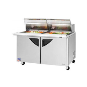 Turbo Air TST-60SD-24-N-CL 2 Door Refrigerated Mega Top Sandwich Prep Table