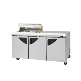 Turbo Air TST-72SD-10S-N-CL 3 Door Refrigerated Sandwich Prep Table