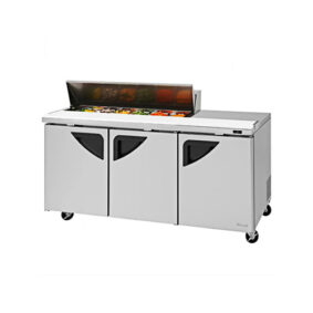 Turbo Air TST-72SD-12S-N-LW 3 Door Refrigerated Sandwich Prep Table