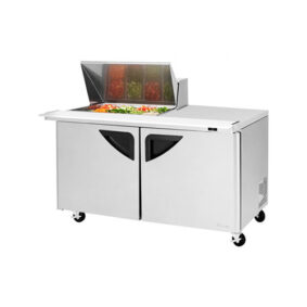 Turbo Air TST-60SD-12M-N-LW 2 Door Mega Top Refrigerated Sandwich Prep Table