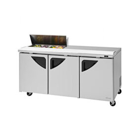Turbo Air TST-72SD-08S-N-RW 3 Door Refrigerated Sandwich Prep Table