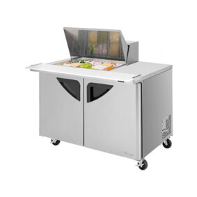 Turbo Air TST-48SD-12M-N-LW 2 Door Mega Top Refrigerated Sandwich Prep Table