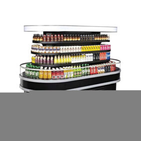 Turbo Air TIOM-36RSRS-N Stainless Steel Open Air Oval Island Display Case