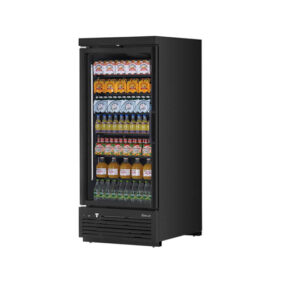 Turbo Air TJMR-30SDB-N Black 1 Section Refrigerated Glass Door Merchandiser