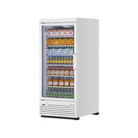 Turbo Air TJMR-30SDW-N White 1 Section Refrigerated Glass Door Merchandiser