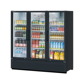 Turbo Air TGM-72SDH-N Black Refrigerated Glass Door Merchandiser