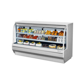 Turbo Air TCDD-96H-W-N White Curved Glass Refrigerated Deli Case