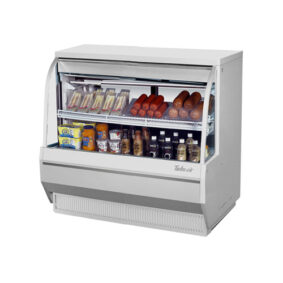 Turbo Air TCDD-48L-W-N White Low Profile Curved Glass Refrigerated Deli Case