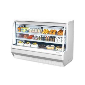 Turbo Air TCDD-72H-W-N White Curved Glass Refrigerated Deli Case