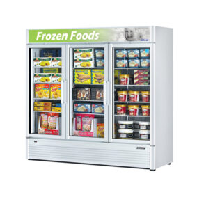 Turbo Air TGF-72SDW-N White Glass Door Merchandising Freezer