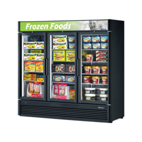 Turbo Air TGF-72SDB-N Black Glass Door Merchandising Freezer