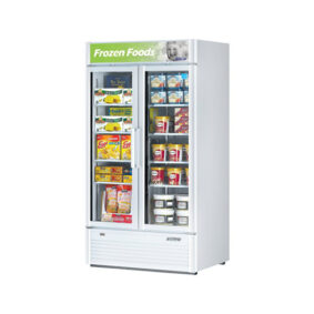 Turbo Air TGF-35SD-N White Glass Door Merchandising Freezer
