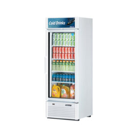 Turbo Air TGM-23SDW-N6 White Single Glass Door Refrigerated Merchandiser