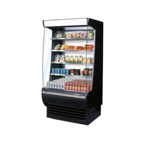 Turbo Air TOM-36DXB-N Black Extra Deep Air Curtain Merchandiser