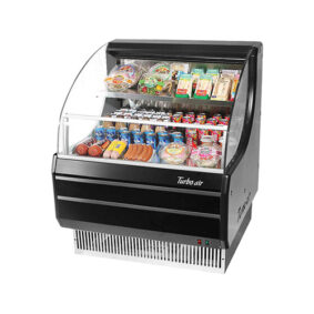 Turbo Air TOM-30LB-N Black Low Profile Horizontal Air Curtain Display Case