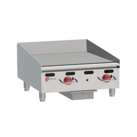 Wolf AGM24-24C Natural Gas 24" Heavy-Duty Gas Countertop Griddle 54000 BTU
