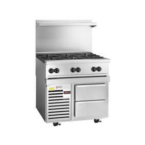 Wolf C36R-6BP Challenger XL Series Liquid Propane 36" Manual Range 180000 BTU