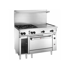 Wolf C48C-4B24GTP Challenger XL Series Liquid Propane 48" Thermostatic Range 195000 BTU