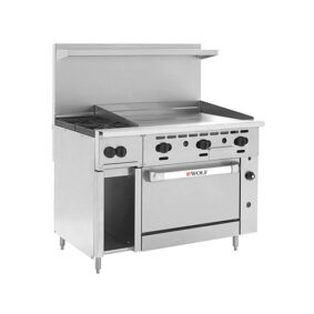 Wolf C48S-2B36GP Challenger XL Series Liquid Propane 48" Manual Range 155000 BTU