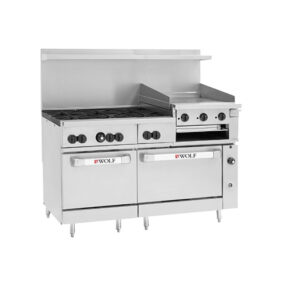 Wolf C60SC-6B24GBN Challenger XL Series Natural Gas 60" Manual Range 268000 BTU