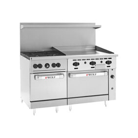 Wolf C60SS-4B36GN Challenger XL Series Natural Gas 60" Manual Range 238000 BTU