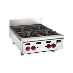 Wolf AHP424-NAT Achiever Natural Gas 24" 4 Burner Countertop Range 120000 BTU