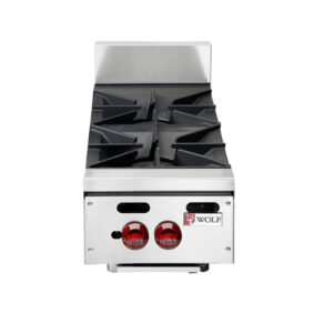Wolf AHP212-NAT Achiever Natural Gas 12" 2 Burner Countertop Range 60000 BTU