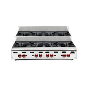 Wolf AHP848U-NAT Achiever Natural Gas 48" 8 Burner Step Up Countertop Range 240000 BTU
