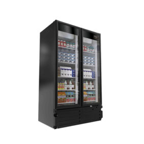 KOOL-IT LX-40RB Double Glass Door Merchandiser Refrigerator