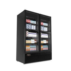 KOOL-IT LX-46RB Double Glass Door Merchandiser Refrigerator
