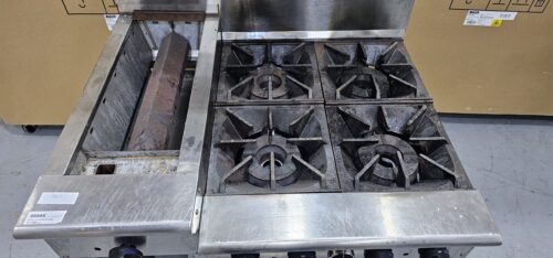 Saturn Combination Range 12" charbroiler 4 burner with oven - Image 3