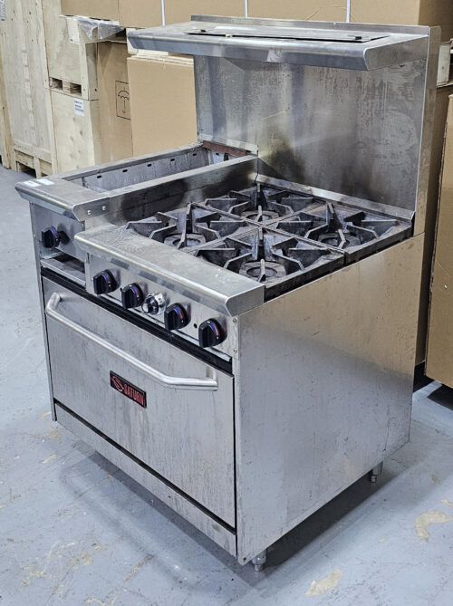 Saturn Combination Range 12" charbroiler 4 burner with oven - Image 6