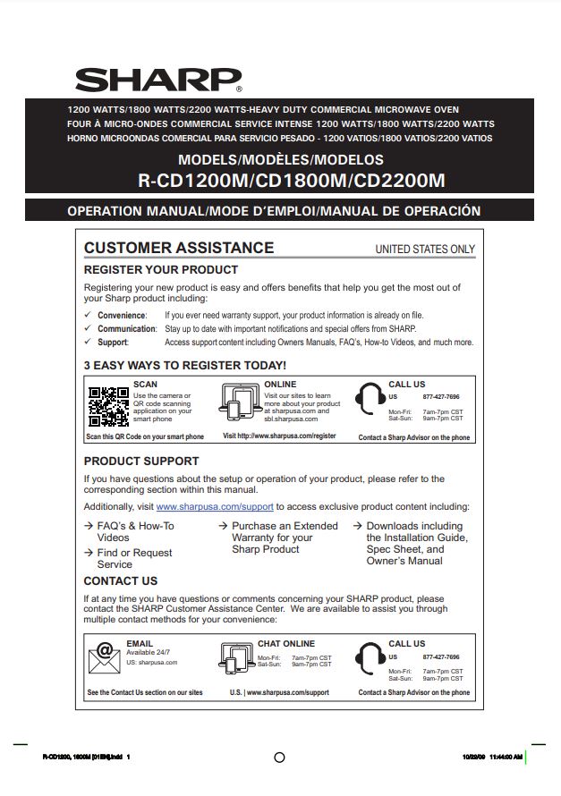 R21LCFS Owners Manual