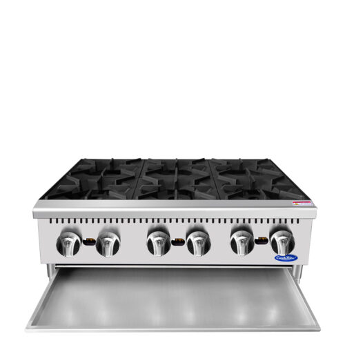 Atosa ACHP-6 36" 6-Burner Gas Countertop Range (Hot Plate) - Image 3