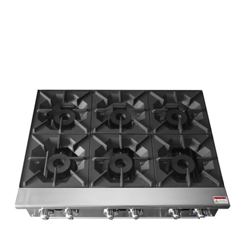 Atosa ACHP-6 36" 6-Burner Gas Countertop Range (Hot Plate) - Image 6