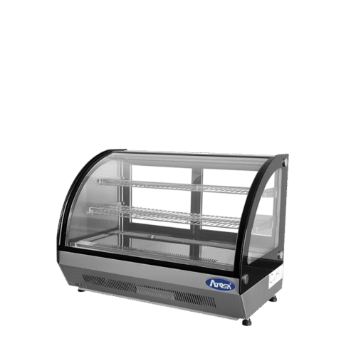 Atosa CRDC-46 35" Full Service Countertop Curved Glass Refrigerated Display Case - 4.6 Cu. Ft. - Image 3