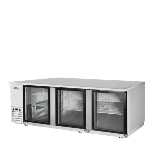 Atosa MBB90GGR 90" Glass 3 Door Back Bar Cooler - 30.1 Cu. Ft. - Image 5