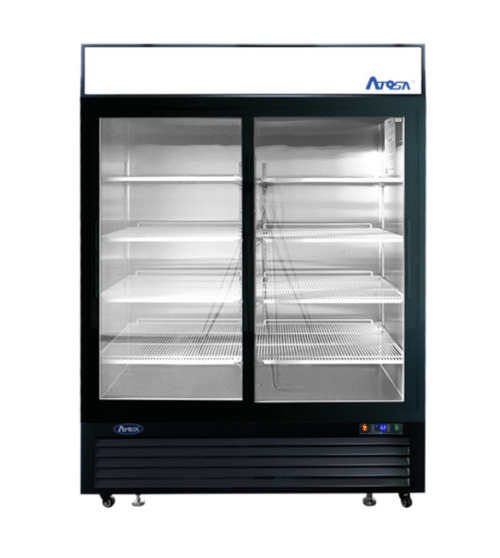 Atosa MCF8727 54" Bottom Mount 2 Sliding Glass Door Refrigerated Merchandiser - 44.9 Cu. Ft. - Image 1