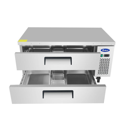 Atosa MGF8448GR 36" 2-Drawer Refrigerated Chef Base - 4.7 Cu. Ft. - Image 4