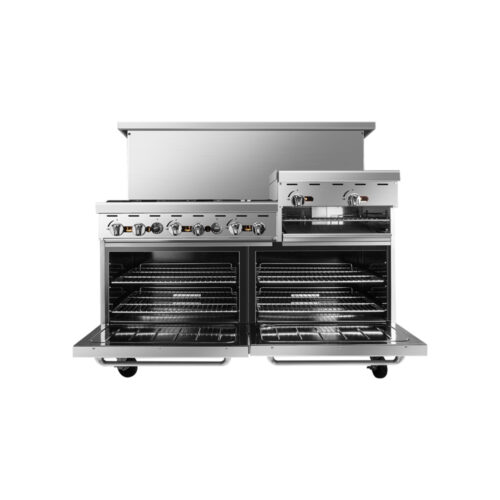 Atosa AGR-6B24RGB 60" Range with 6 Burners and Raised Right Griddle - Image 2