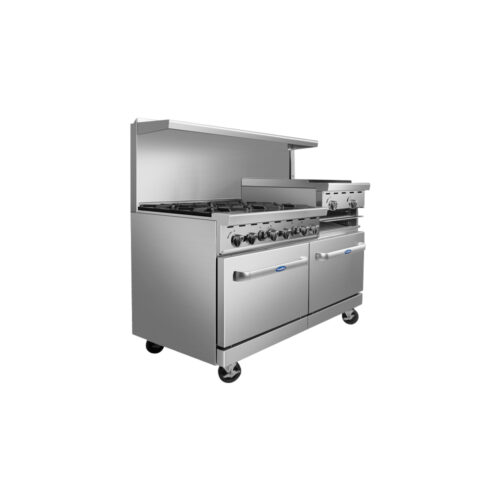Atosa AGR-6B24RGB 60" Range with 6 Burners and Raised Right Griddle - Image 3