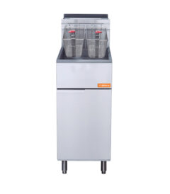 Brika BFR-40 40 Lb Floor Tube Fired Natural Gas Fryer